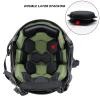 AOUTACC Tactical Airsoft Helmet Padding,Helmet Replacement Memory Foam Padding Kits Set,Protective Cushion Buffer Pad for Fast MT MICH IBH AF ACH Helmet (Fourth Generation,OD) view 3
