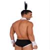 ACSUSS 3Pcs Set Mens Waiter Cosplay Suit Sexy Tuxedo G-String Thong Underwear with Bow Tie Collar Bracelets Black A Large view 4