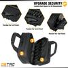 DBTAC Gun Case Bag Compact Small-PLUS | Tactical 3x Pistol Bag Handgun Revolver Shooting Case with Lockable Zipper for Shooting Range Outdoor Hunting, Black view 4