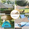 YUEWO 1510FT 210D Oxford UPF50+ Shelter Camping Tarp with 2 * 7FT Poles, Waterproof & Lightweight Tent Tarp, Rain Fly Sun Shelter, Can Used with Car,Tent & Hammock for Picnic, Garden & Outdoor view 3