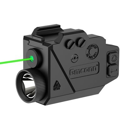 Gmconn 800 Lumens Tactical Flashlight Green Red Blue Laser Light Combo, Pistol Light with Beam Compatible with Picatinny Rail (Green Laser)