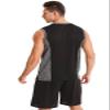 Vislivin Men's 4 Pack Tank Tops Sleeveless Workout Quick Dry Shirts Gym Muscle Shirts Athletic Bodybuilding Tee Yellow/Gray/Red/Blue XXL view 3