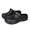 Men's Professional Non Slip Chef Shoes Lightweight EVA Garden Clogs Shoes Waterproof Work Clogs for Restaurant, Zapatos de Cocina para Hombres Black 41 view 3