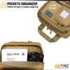 DBTAC Gun Case Bag Compact Small-PLUS | Tactical 3x Pistol Bag Handgun Revolver Shooting Case with Lockable Zipper for Shooting Range Outdoor Hunting, Brown view 4