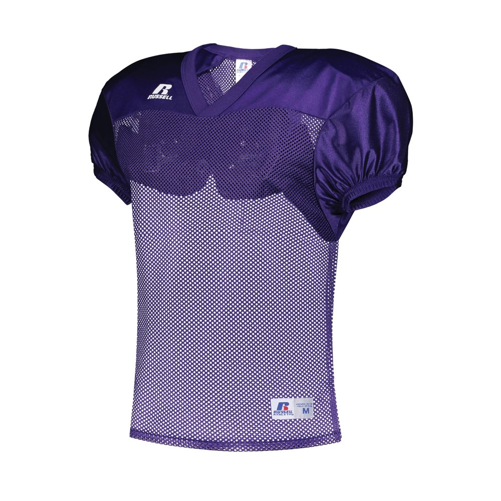 Russell Athletic Boys Stock Practice Jersey  Youth Football Gear & Training Equipment for Practice & Games YG Purple