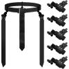 Junkin 6 6/8/10 Players Flag Football Sets Adjustable Football Belts and Flags for Youths Teens Kids Adults Players Sports Team (Black) view 1