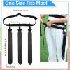 Junkin 6 6/8/10 Players Flag Football Sets Adjustable Football Belts and Flags for Youths Teens Kids Adults Players Sports Team (Black) view 2