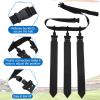 Junkin 6 6/8/10 Players Flag Football Sets Adjustable Football Belts and Flags for Youths Teens Kids Adults Players Sports Team (Black) view 3