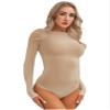 ACSUSS Women's Sexy Oil Shiny Glossy Bodystocking Silky Sheer Bodysuit with 5 Finger Gloves Hood Nude Crotchless A One Size view 3