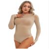 ACSUSS Women's Sexy Oil Shiny Glossy Bodystocking Silky Sheer Bodysuit with 5 Finger Gloves Hood Nude Crotchless A One Size view 4