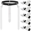 Junkin 6 6/8/10 Players Flag Football Sets Adjustable Football Belts and Flags for Youths Teens Kids Adults Players Sports Team (White) view 1