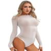 ACSUSS Women's Sexy Oil Shiny Glossy Bodystocking Silky Sheer Bodysuit with 5 Finger Gloves Hood White A One Size view 2