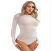 ACSUSS Women's Sexy Oil Shiny Glossy Bodystocking Silky Sheer Bodysuit with 5 Finger Gloves Hood White A One Size view 4