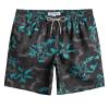 maamgic Mens Swim Trunks Quick Dry Swim Shorts with Mesh Lining Funny Swimwear Bathing Suits 7inch Dark Grey Poppy Flower Medium view 1
