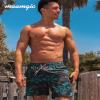 maamgic Mens Swim Trunks Quick Dry Swim Shorts with Mesh Lining Funny Swimwear Bathing Suits 7inch Dark Grey Poppy Flower Medium view 2