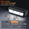 WSDCAM Bike Light Set with Bike Horn Alarm, Remote Control Bike Tail Light with Turn Signals and Brake Light Bike Alarm Horn, Bike Headlight for Night Riding, Rechargeable Rear and Front Bike Light view 3