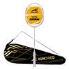HUNDRED Cult 82 Feather Lite Carbon Fibre Strung Badminton Racket with Full Racket Cover for Intermediate Players (82g,Max Tension - 32LBS)