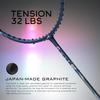 HUNDRED Cult 82 Feather Lite Carbon Fibre Strung Badminton Racket with Full Racket Cover for Intermediate Players (82g,Max Tension - 32LBS) view 3