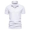 Ymosrh Mens Shirts Short Sleeve, Golf Shirt Polo T Shirts Dress Shirt Short Sleeve Summer New Cotton Sports Short Men's Fashion Solid Shirt Top Men Big and Tall Polos for Shirts Short (XL, White) view 1