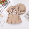 Baby Girl Cheetah Dress Outfit Newborn Wild One Birthday Outfit Girl Leopard Print Pleated Dress with Leopard Hat 3PCS Leopard Outfit Baby Jungle Safari Photo Shoot Outfits Leopard Dress 18-24 Months view 2