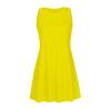Canbebig Summer Dresses for Women Beach Solid Tshirt Sundress Sleeveless Casual Loose Swing Short Tank Dress with Pockets Yellow view 3