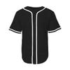 DIGITMON Men's Baseball Jersey Button Down Premium Hip Hop T Shirts Sports Uniform Blackwhite, Large view 2