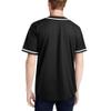 DIGITMON Men's Baseball Jersey Button Down Premium Hip Hop T Shirts Sports Uniform Blackwhite, Large view 3
