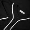DIGITMON Men's Baseball Jersey Button Down Premium Hip Hop T Shirts Sports Uniform Blackwhite, Large view 4