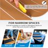 OCEANBROAD Self-Adhesive 96''x7.2'' Boat Flooring with 3M Adhesive Backing EVA Foam Boat Decking Faux Teak Marine Non-Slip Sheet for Jon Boats Yacht Helm Pad Floor, Brown with White Seam Lines view 3