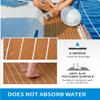 OCEANBROAD Self-Adhesive 96''x7.2'' Boat Flooring with 3M Adhesive Backing EVA Foam Boat Decking Faux Teak Marine Non-Slip Sheet for Jon Boats Yacht Helm Pad Floor, Brown with White Seam Lines view 4