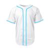 DIGITMON Men's Baseball Jersey Button Down Premium Hip Hop T Shirts Sports Uniform WHITETURQ, X-Large view 2