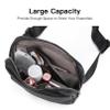 Telena Leather Belt Bag for Women Fashionable Fanny Packs Cross Body Bag Waist Pack Black view 3