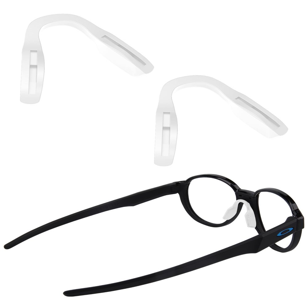 SAUCER Replacement Nose Pieces Pads for Oakley Plazlink OX8061 Eyeglass - Asian Fit White + Standard White