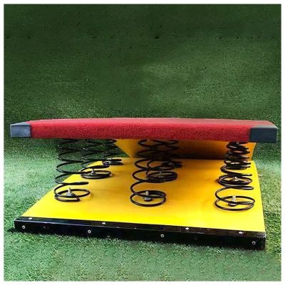 Athletic Field Springboard for High / Long Jump, Hardwood Curved Ramp Design Elastic Board - Load 242lbs / 110kg, Gymnastics Wushu Training Supplies ( Color : B , Size : 60x120cm/23.6"x47.2" 9 Springs