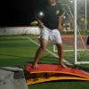 Athletic Field Springboard for High / Long Jump, Hardwood Curved Ramp Design Elastic Board - Load 242lbs / 110kg, Gymnastics Wushu Training Supplies ( Color : B , Size : 60x120cm/23.6"x47.2" 9 Springs view 2