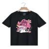 Pockety Women's T-Shirt Mushroom and Slogan Graphic Tee T-Shirt for Women (Color : Black, Size : Large) view 1