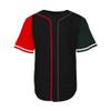 DIGITMON Men's Baseball Jersey Button Down Premium Hip Hop T Shirts Sports Uniform BLACKREDFGREEN, X-Large view 2