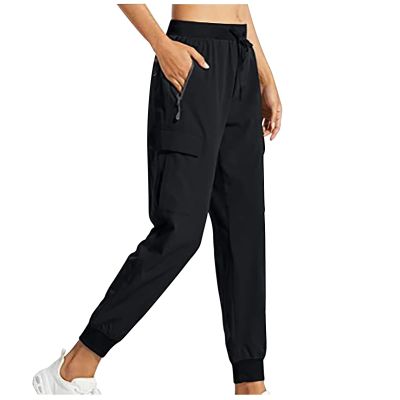 XUNRYAN Womens Capri Cargo Pants High Waisted Joggers Capris Summer Casual Cropped Trousers Workout Bermuda Shorts w Pockets