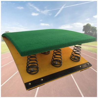 Athletic Field Springboard for High / Long Jump, Hardwood Curved Ramp Design Elastic Board - Load 242lbs / 110kg, Gymnastics Wushu Training Supplies ( Color : ligjt grey , Size : 60x120cm/23.6"x47.2"