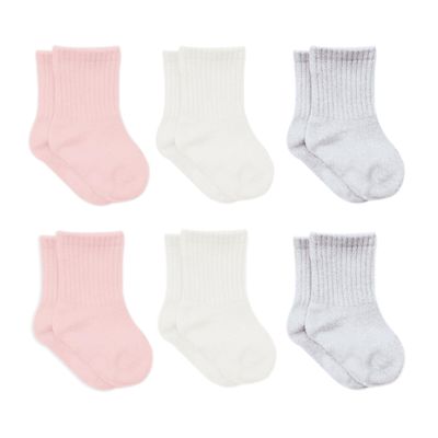 Baby Grip Ankle Socks 6 Pairs | Newborn Infant Toddlers Socks Anti-Allergic Cotton | Kids Boys Girls Ankle Sock (as1, age, 2_years, 3_years, Pink)