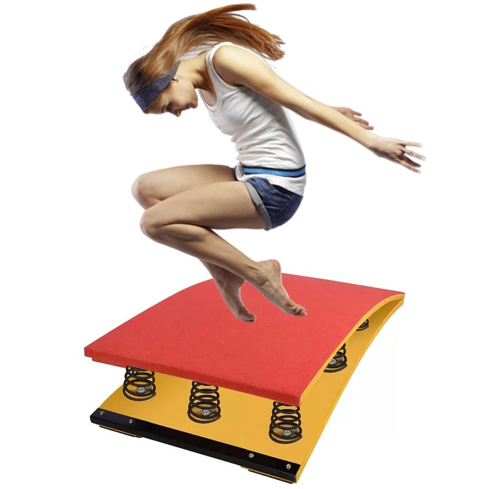 Jumping Aid Equipment Spring Board for Flip Gymnastics Vaulting High / Long Jump, Athletic Field Elastic Board, Load 242lbs / 110kg, Wushu Training Supplies ( Color : B , Size : 60x120cm/23.6"x47.2" 9
