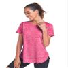Absttith Womens Wicking T Shirts Short Sleeve Workout Athletic Casual Tops Gym Soprt Tee Side Split Red X-Large view 2