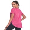 Absttith Womens Wicking T Shirts Short Sleeve Workout Athletic Casual Tops Gym Soprt Tee Side Split Red X-Large view 4