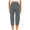 XUNRYAN Womens Capri Cargo Pants High Waisted Joggers Capris Summer Casual Cropped Trousers Workout Bermuda Shorts w Pockets view 4