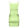 HGps8w Women Spaghetti Strap Satin Silk Mini Club Dress Sexy Cowl Neck Backless Short Bodycon Party Cocktail Dresses view 3