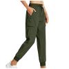 XUNRYAN Womens Capri Cargo Pants High Waisted Joggers Capris Summer Casual Cropped Trousers Workout Bermuda Shorts w Pockets view 1