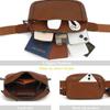Fanny Packs for Women, Leather Vegan Belt Bag Crossbody Waist Bag Adjustable Strap, Large Fashion Everywhere Belt Bag, Brown view 4