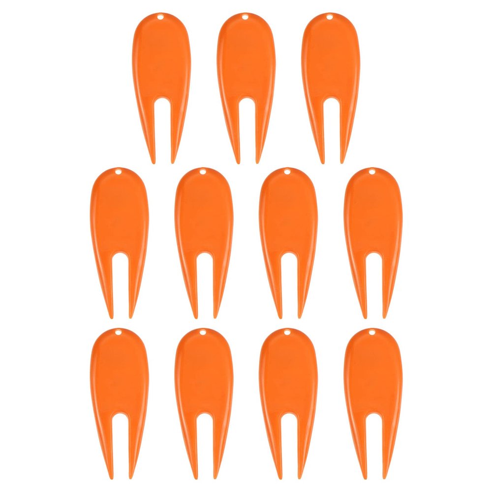 PATIKIL Golf Divot Tool, 12 Pack Plastic Golf Repair Tool Ball Marker for Golfer, Orange