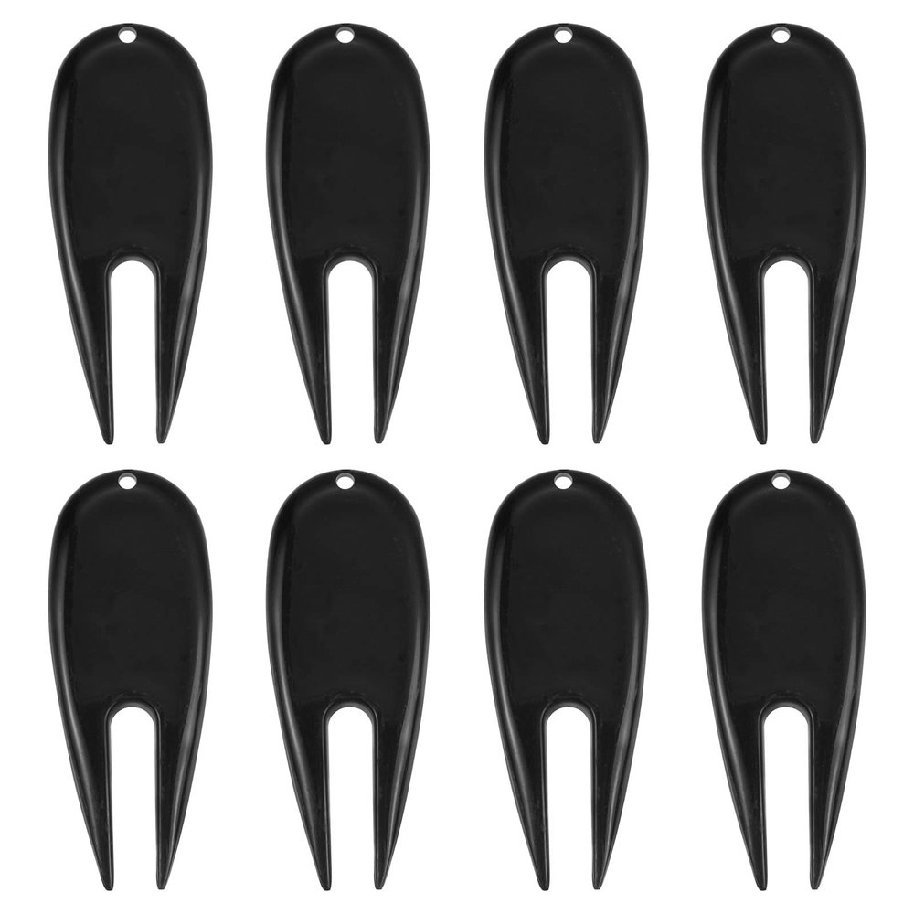 PATIKIL Golf Divot Tool, 8 Pack Plastic Golf Repair Tool Ball Marker for Golfer, Black