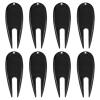 PATIKIL Golf Divot Tool, 8 Pack Plastic Golf Repair Tool Ball Marker for Golfer, Black view 1